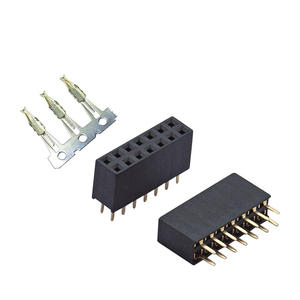 Soulin FH2.54mm Pitch 2-40Pin Terminal DIP 3.2mm Single Dual Row Female <strong>Header</strong> Gold Plated - Product Image 2