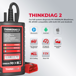 THINKCAR Thinkdiag 2 OBD2 Scanner supporto può protocolli FD adatti per G-M marchio di auto libero software completo 16 funzioni Reset codice ECU
