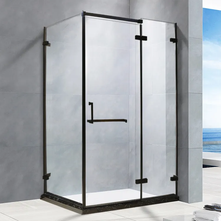 Duschkabine Badezimmer Eck bäder Aluminium rahmen Glastür Luxus Duschraum Verkauf Elegante OEM ABS
