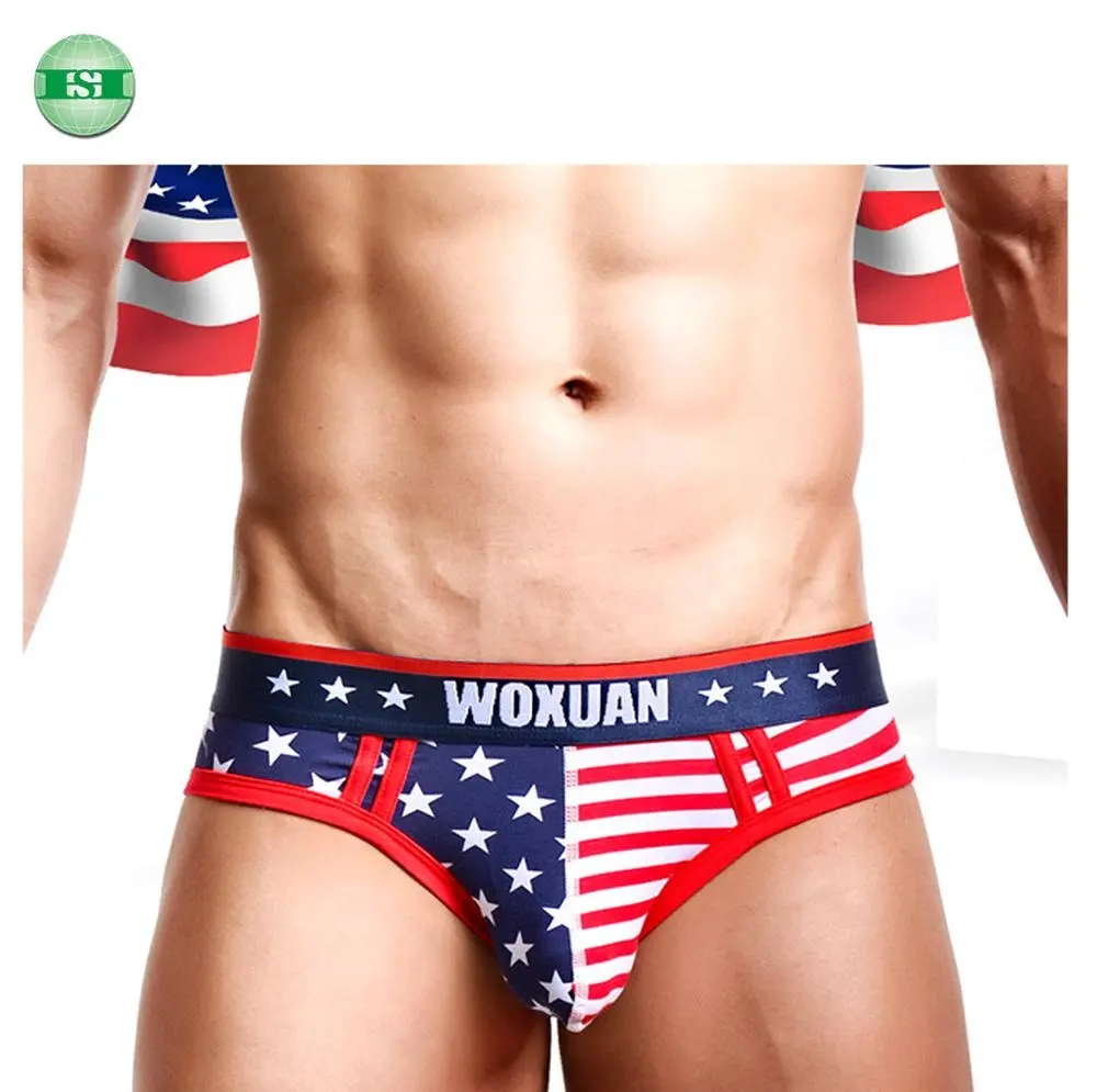 Customised American flag design printing man thong briefs