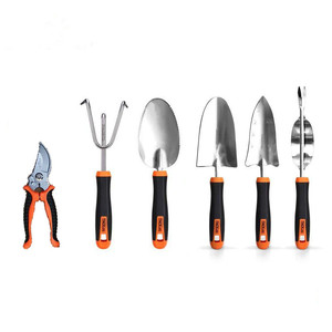 Cheap Orange Color Stainless Steel Garden Digging Raking Pruning <strong>Tool</strong> Set with Big <strong>Tool</strong> <strong>Bag</strong> - Product Image 2