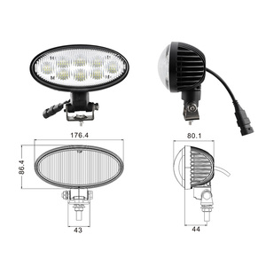 Emark 8 <strong>LEDs</strong> Oval 12 Volt <strong>Led</strong> Tractor Flood Lights <strong>24V</strong> Worklamp <strong>40W</strong> <strong>LED</strong> Work Light for Tractor - Product Image 2