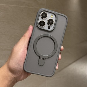 פרוסטד מט שקוף שקוף טלפונים ניידים מכסה עבור iPhone 11/11 במקרה חסין shockpro max עם מחזיק kickstסטנד מגנטי בלתי נראה - Product Image 2
