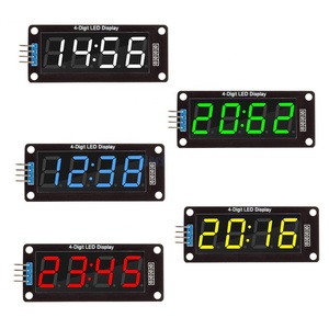 TM1637 0.56 zoll 4-Digit 7 Segments Digital Tube Clock Module Double Dots Blue Yellow White Green Red LED Display - Product Image 1