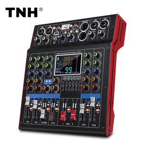 TNH Mezclador de Audio de 6 Canales, Entrada de Grabación de PC, USB, BT, 99 Efectos DSP, Fuente de Alimentación de 48V, 4 Entradas Mono, 2 Estéreo, 1 Unidad, 2 Unidades - Product Image 1