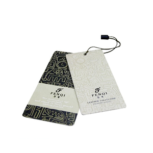 2022 New Design Garment <strong>Tag</strong> with <strong>String</strong>, <strong>Custom</strong> logo Brown Kraft Paper Hangtag for Jeans - Product Image 6