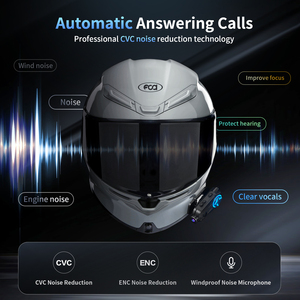Fodsports FX60C Sistema de intercomunicación para motocicleta 2km BT5.4 Intercomunicador inalámbrico Casco Auriculares 4K Cámara de video Auriculares para motocicleta - Product Image 4