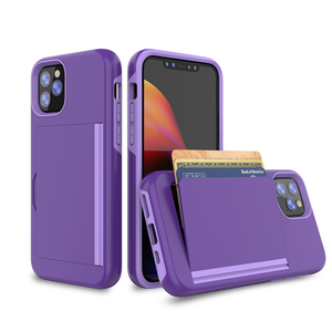 新产品2020 PC TPU手机壳卡夹插入卡槽钱包手机壳适用于iPhone 11 Pro Max - Product Image 4