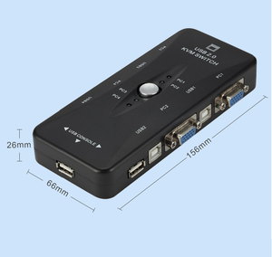 VGA <strong>KVM</strong> <strong>Switch</strong> <strong>4</strong>-port manual converter <strong>4</strong> in <strong>1</strong> out 2 in <strong>1</strong> out 2-port computer USB multiport switcher