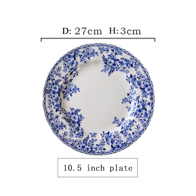 assiette à soupe bleue