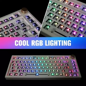 Hot Swap RGB Interfaz USB inalámbrica Teclado mecánico Kit de bricolaje Interruptores programables de 3 modos Cherry Brand Axis Nueva condición - Product Image 3