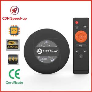 Decodificador inteligente OEM FreeShow Android TV Box al por mayor reproductor multimedia en varios idiomas 4K Global OTT 5G Wifi fábrica verificada