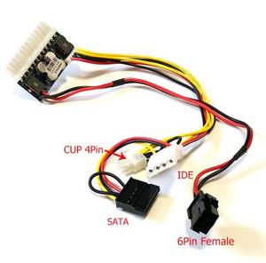 <strong>PCI</strong>-E 6pin Female <strong>Input</strong> DC-ATX 160-250W 24pin Power Supply Module Switch Pico PSU Car Auto Mini ITX High DC-ATX Power Module - Product Image 3