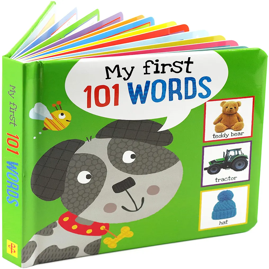 Libros de tapa dura personalizados para niños, libros básicos de 101 palabras, adecuados para padres nuevos y embarazadas, venta al por mayor