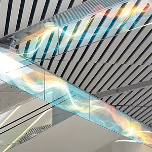 Transparente LED-Anzeige Kunden spezifische Größe für Werbe video Flexibles Fenster paneel modul Hoch digitaler transparenter LED-Bildschirm - Product Image 2
