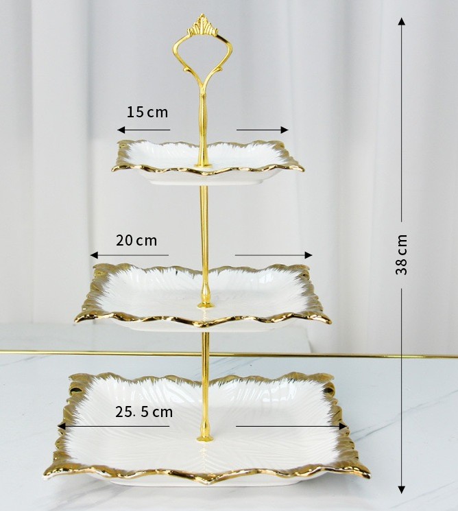 3-tier square Plate