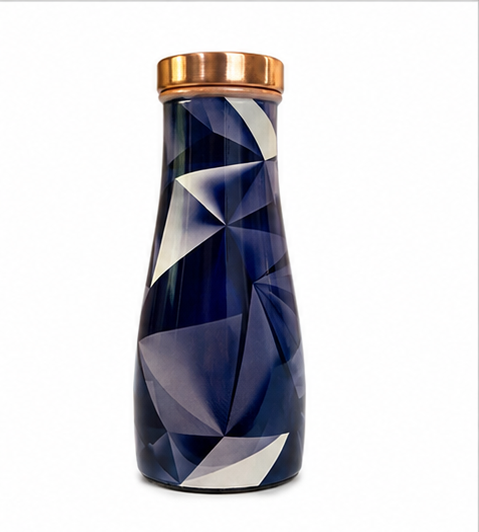 Blue Geometric Print