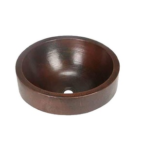 简约叶设计铜器皿水槽奢华设计卫生装饰品浴室水槽铜盆浴室配件