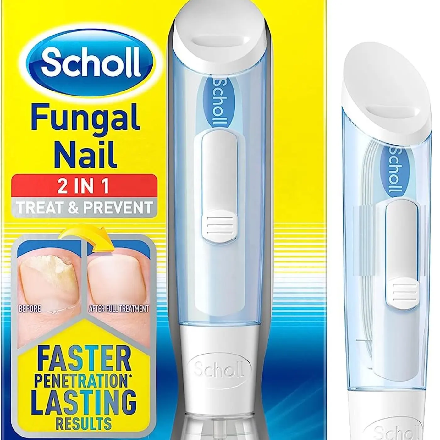 Solution antifongique Traitement fongique des ongles Scholl 3.8 ml Traitement des champignons des ongles Formule antifongique facile à utiliser