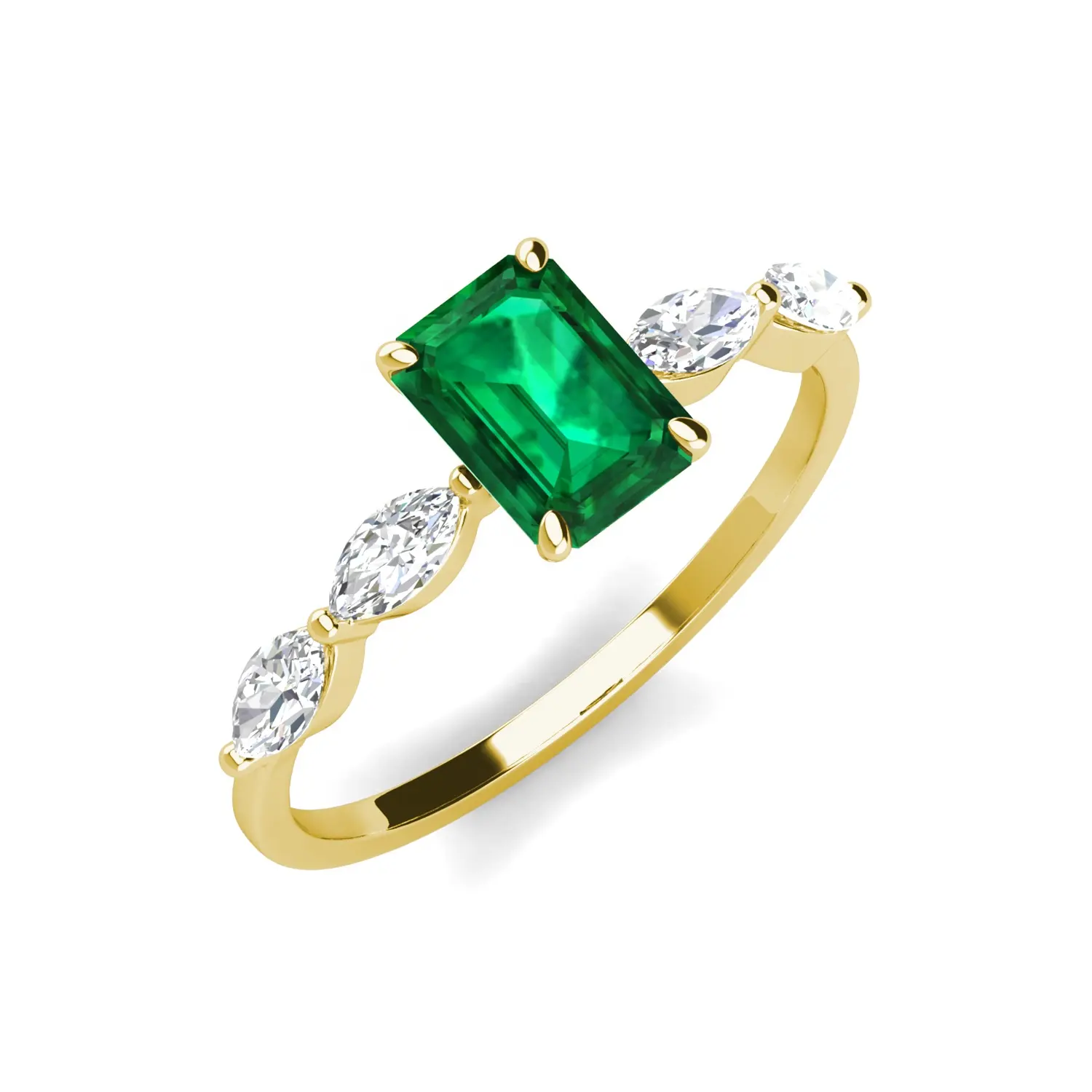 925 anel de prata esterlina laboratório criado esmeralda minimalista pedra de aniversário jóias empilháveis marquise anel para mulheres 2022 destiny joias