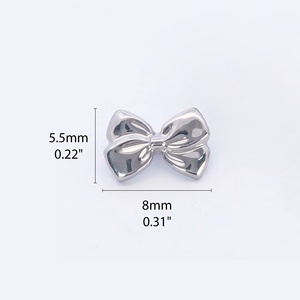Toptan Astm F136 titanyum düz geri dahili dişli dişsiz itme düz geri küpe 10mm 8mm 6mm - Product Image 2