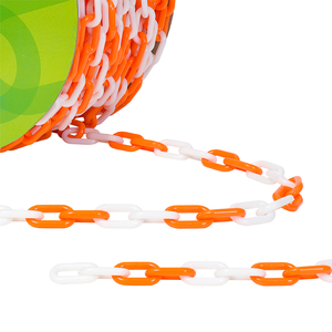 Taiwan hot sale Diameter 6mm/8mm Weldable PE Outdoor Link <strong>Chains</strong> <strong>Inner</strong> length 25mm/34mm for Public Event Crowd Control - Product Image 1