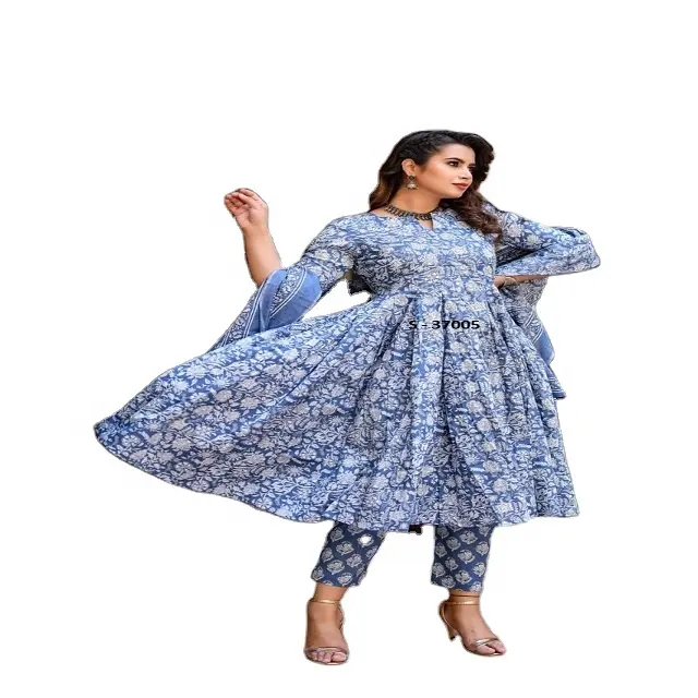 최고의 품질 인도 여성 스트레이트 무료 크기 Kurti 민족 의류 유행 드레스 인도 공급 업체