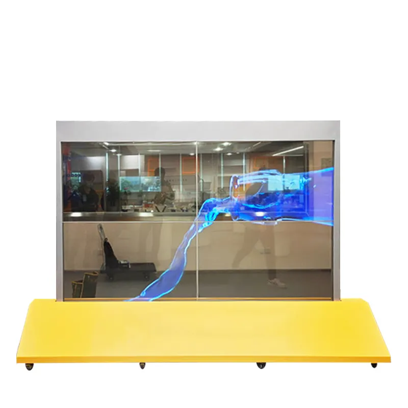 Benutzer definierte hochwertige transparente Glas Voll farbe benutzer definierte doppelseitige LCD digitale LED-Anzeige OLED Spleiß bildschirm