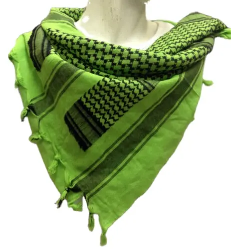 Vente en gros de foulard Keffiyeh pour hommes en coton foulard Arafat avec motifs camouflage et solides enveloppement arabe Shemagh pour la tête et le cou