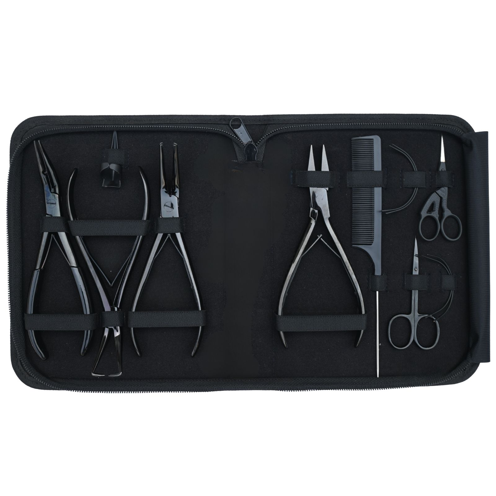 Black Hair extension tools kit