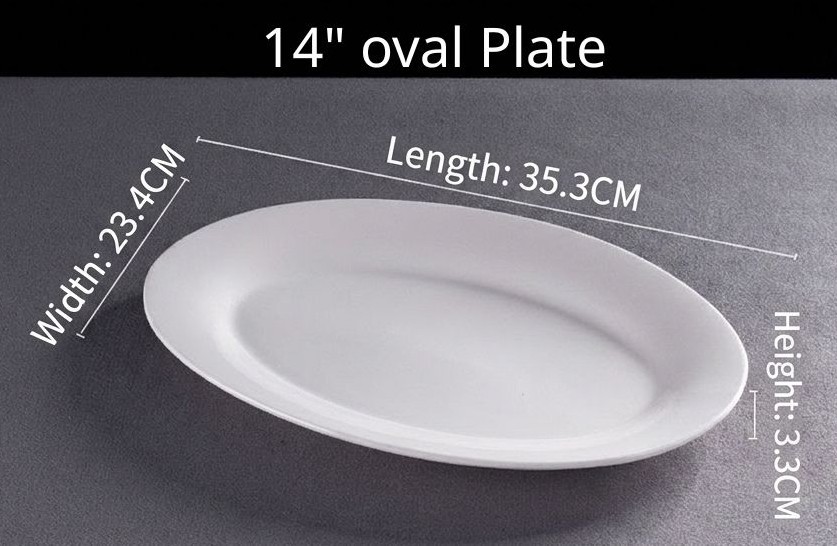 14" oval Plate