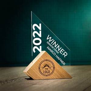 Distinguished Acrylic and Wooden Achievement Trophy Elegant <strong>Award</strong> for Recognizing Excellence and Outstanding Performance - Product Image 6