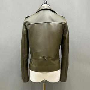 热销粉色纯皮夹克<span class=keywords><strong>100</strong></span>% 正品羊皮女式夹克