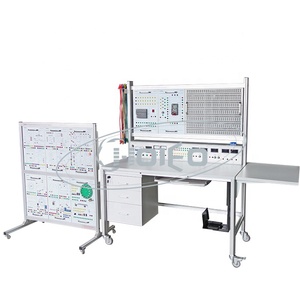Controlador PLC y entrenador de accionamiento eléctrico Sistema de entrenamiento de automatización industrial modular Kits de equipos de laboratorio educativos