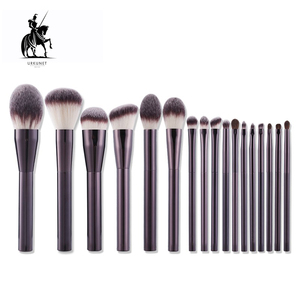 17PCS Synthetic Hair Metal Handle Customized Makeup <strong>Brushes</strong> Private Label Vegan Makeup <strong>Brush</strong> Set with Bag - Product Image 1