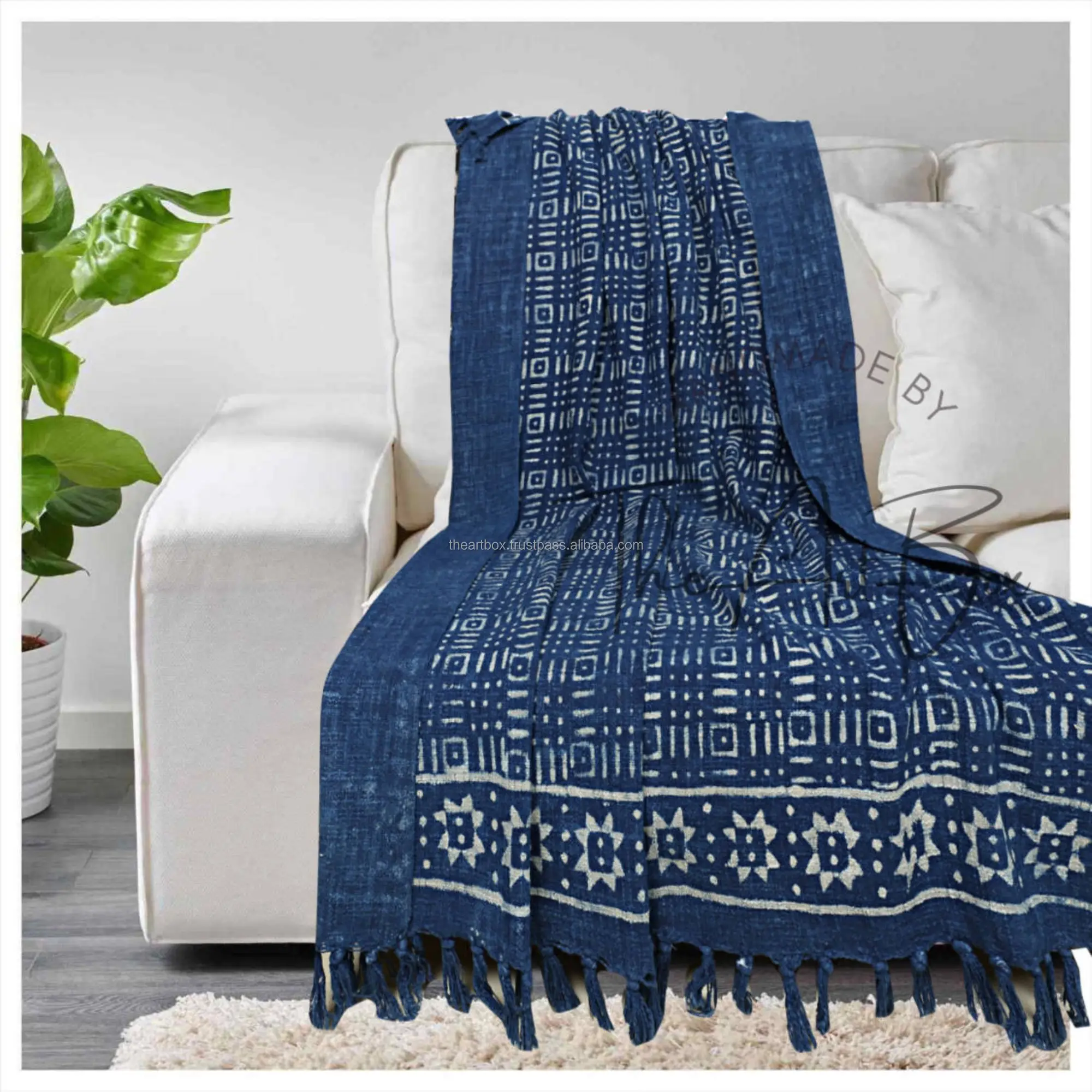 Хлопковое одеяло ручной работы для дивана, пледы в стиле бохо, покрывала, жаккардовые двусторонние Пледы для кровати, дивана, Декор