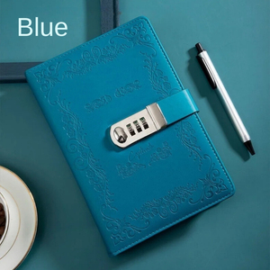 Elegantes diarios de cuaderno A5 de cuero PU con logotipo grabado con candado, perfectos para hacer diarios, tomar notas y reflexiones personales - Product Image 3