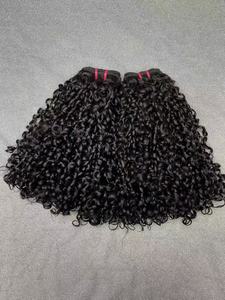 Venta al por mayor 100% paquetes de cabello virgen vietnamita doble dibujado 30 pulgadas rizado Hali cabello teñido Super Remy cabello tejido para rizos Pixie - Product Image 5