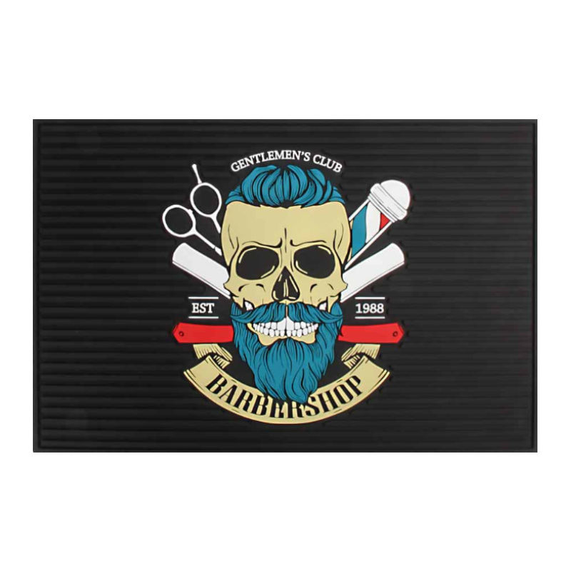 Custom Pattern Barber PVC Heat Resistant Anti Slip Mat