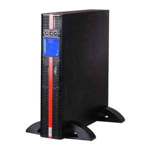 1KVA 1KW Rack Tower Online UPS Pantalla LCD Entrada/salida monofásica Onda sinusoidal pura Batería de plomo ácido de uso industrial de respaldo largo - Product Image 1