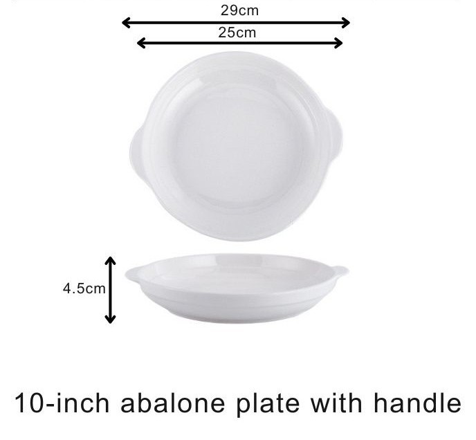 10-inch abalone Plate with handle