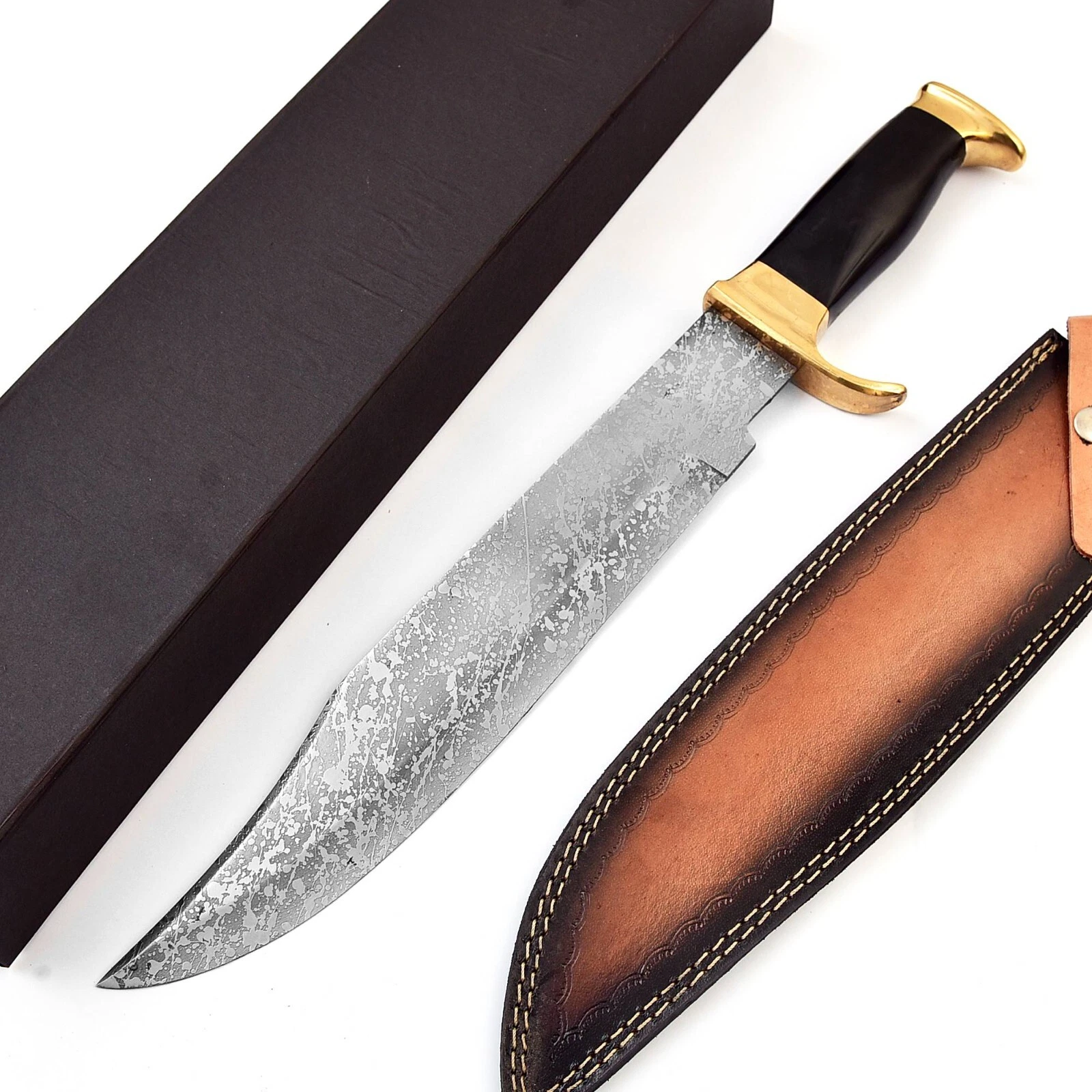 Acid Etched Carbon Steel & Micarta Handle