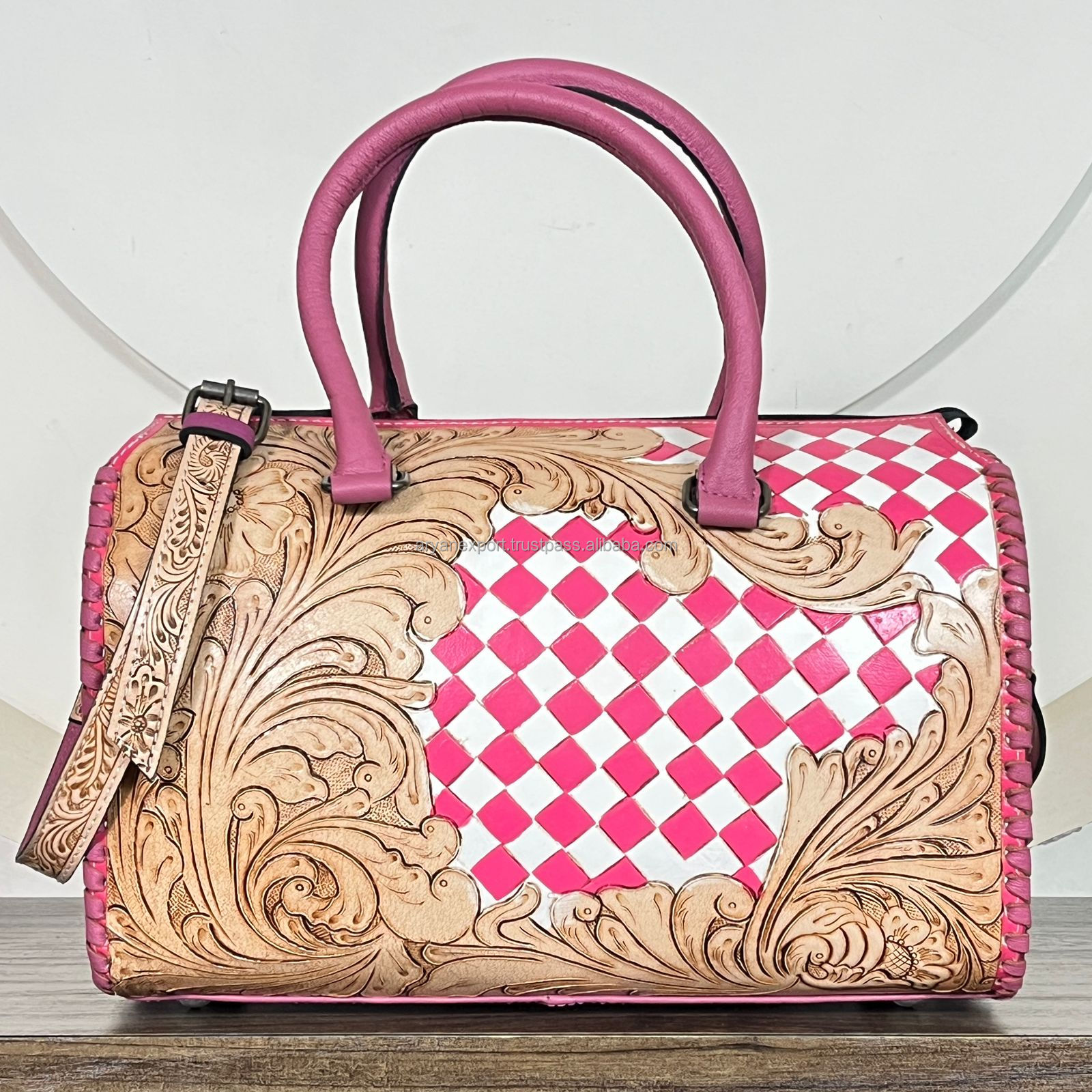 Pink & White Checkered