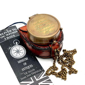 Handmade bronze Náutico bolso bússola <span class=keywords><strong>Digital</strong></span> Dial Display portátil para caminhadas-presente de Natal para marido esposa no dia do casamento - Product Image 6