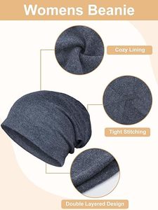 柔软轻质化学颅骨帽豆豆帽男女数码印花弹性睡帽 - Product Image 2