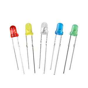 LED temizle diyot düz kafa 3MM LED gösterge aydınlatma yeşil aydınlatma rengi 2.6V-3.2V LED kapsülleme serisi uzun Pin - Product Image 1