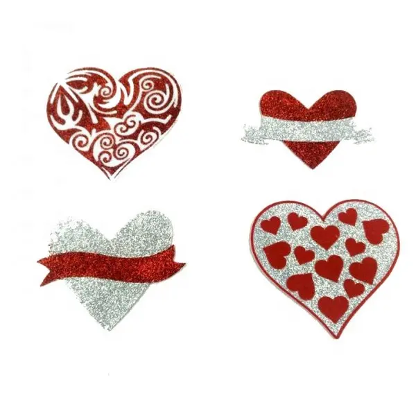 2024 Multi Design En Kleur Valentijnsdag Festival Hart Glitter Kleurrijk Unisex Pijnloze Tijdelijke Niet Giftige Tattoo Sticker