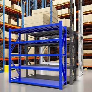 Sistema de estante de almacenamiento de acero ajustable de diseño industrial Estantería de palés de almacén alto con estanterías de remache y estantes apilables - Product Image 6