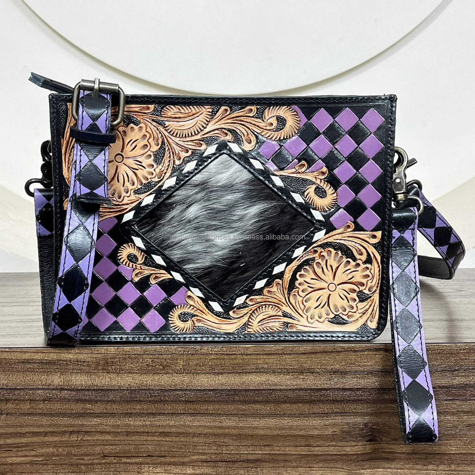 Purple & Black Checkered