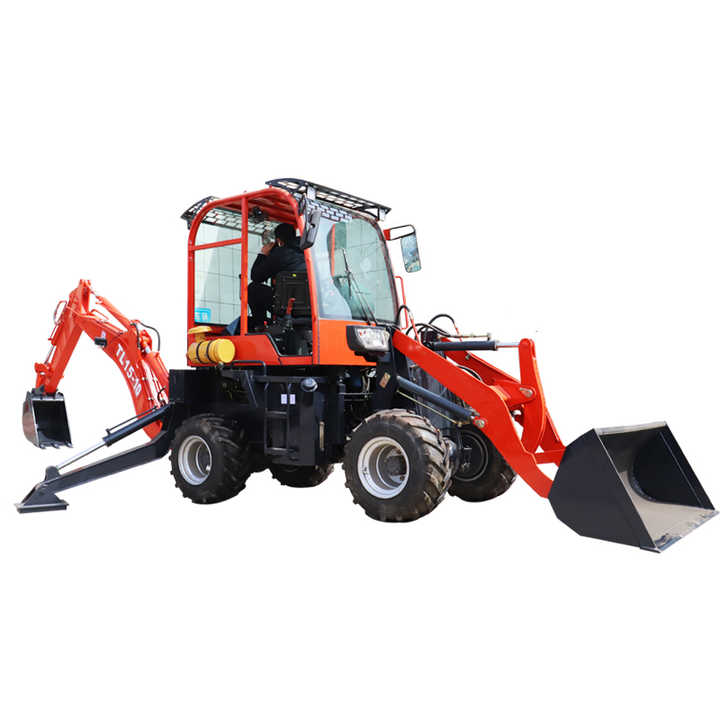 Mini 1 Ton Backhoe Loader Front Loader Tractor Retail Applicable Wheel Including Motor Pump Gearbox Bearing PLC Pressure Vessel